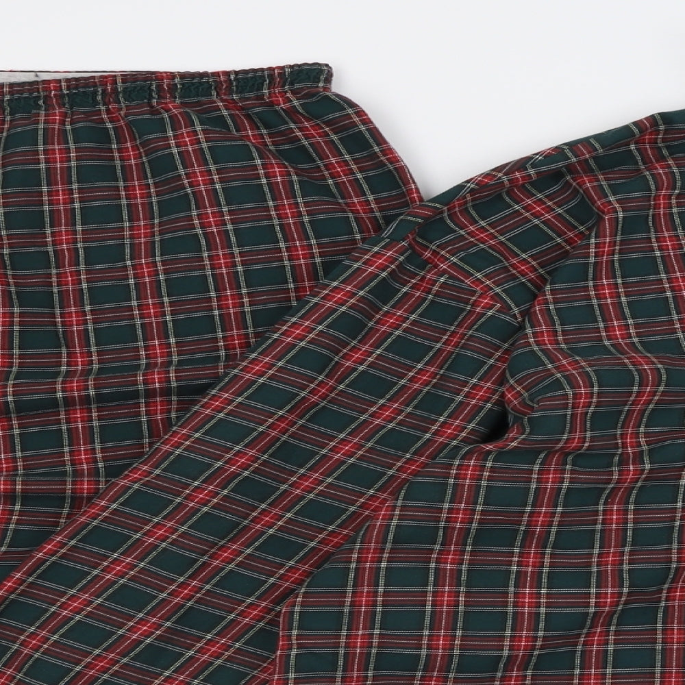 George Mens Red Check Polyester  Pyjama Set Size XL  Button