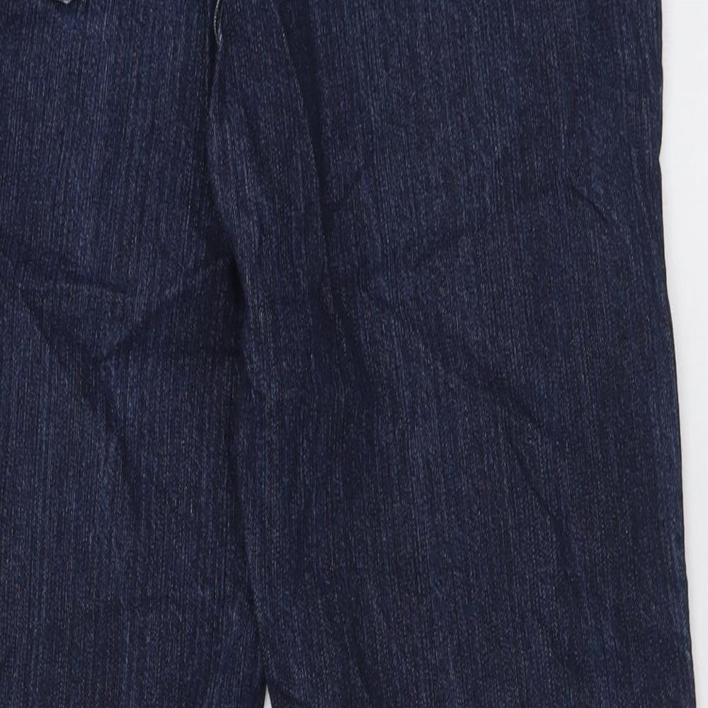 Jasper Conran Mens Blue  Cotton Straight Jeans Size 32 L30 in Regular Button - Short Leg
