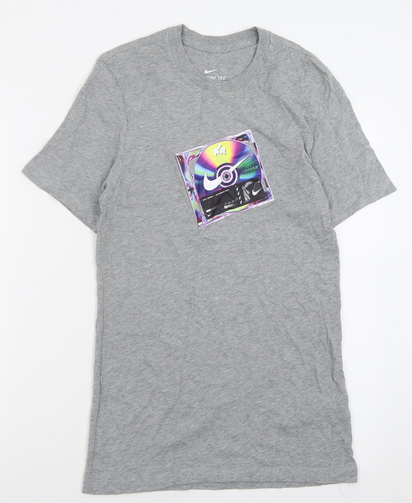 Nike Mens Grey  Cotton  T-Shirt Size XS Crew Neck