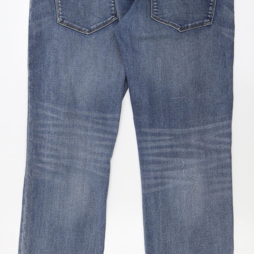 Dunnes Stores Mens Black  Cotton Straight Jeans Size 36 L30 in Regular Button