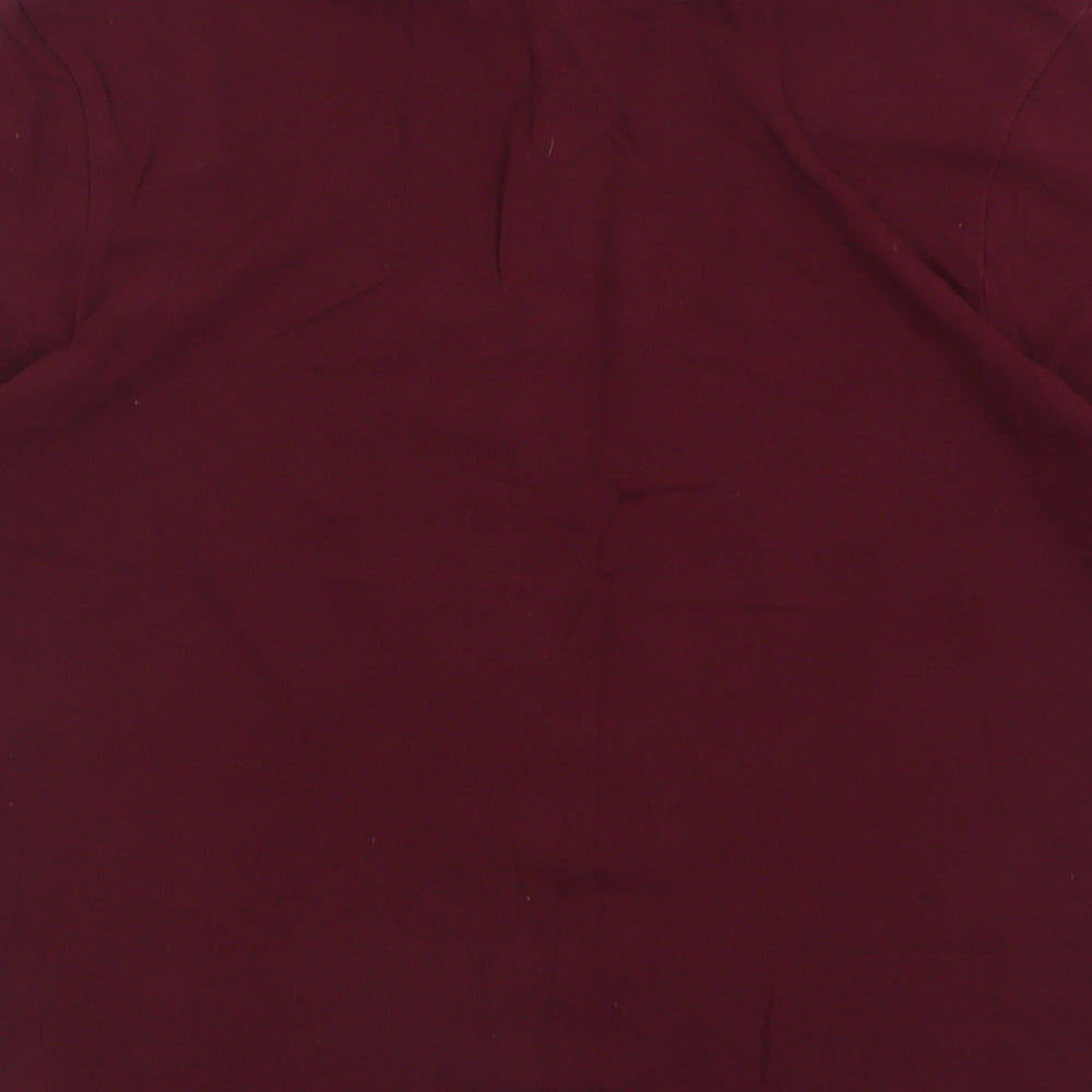 Urban Outfitters Mens Red  Cotton  Polo Size S Collared Button