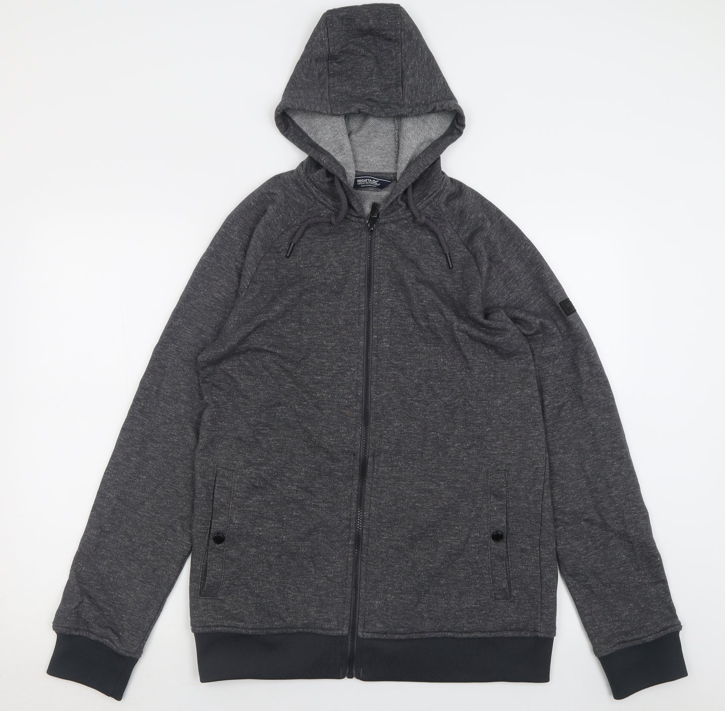 Regatta Mens Grey  Polyester Full Zip Hoodie Size M