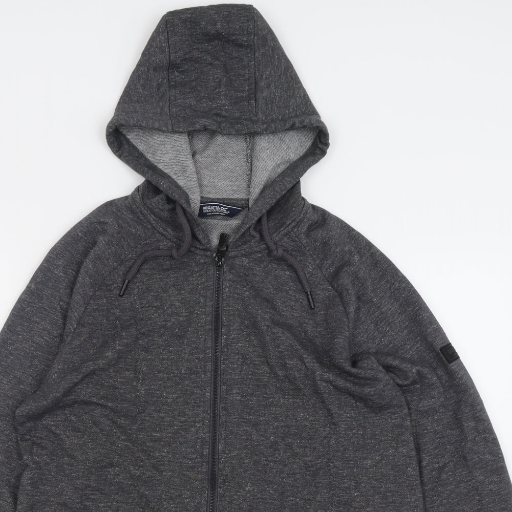Regatta Mens Grey  Polyester Full Zip Hoodie Size M