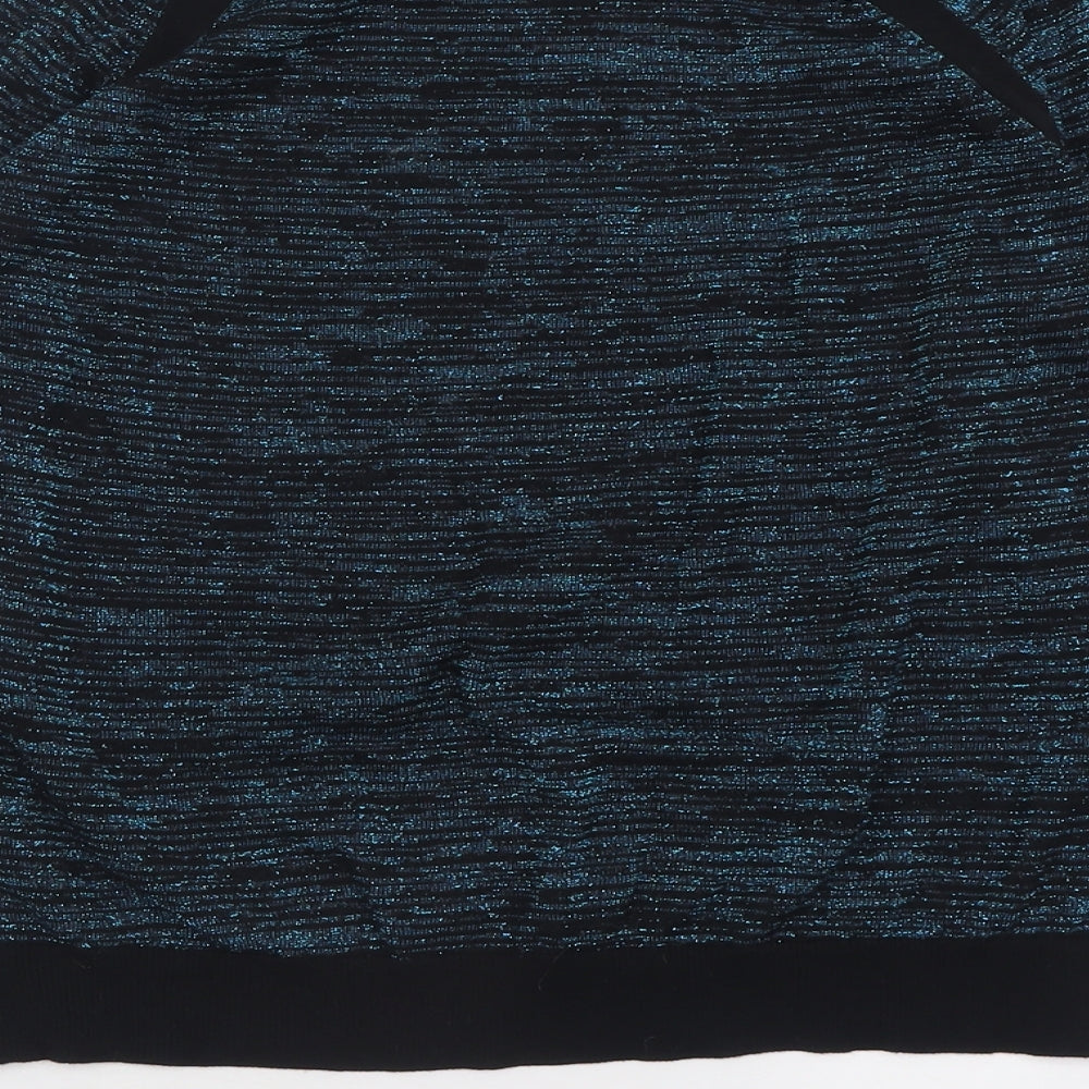 Limited Collection Womens Black Crew Neck  Acrylic Pullover Jumper Size 18