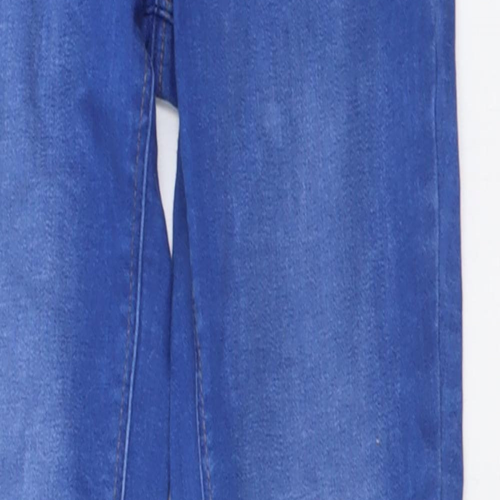 New Look Womens Blue  Cotton Skinny Jeans Size 8 L32 in Regular Button