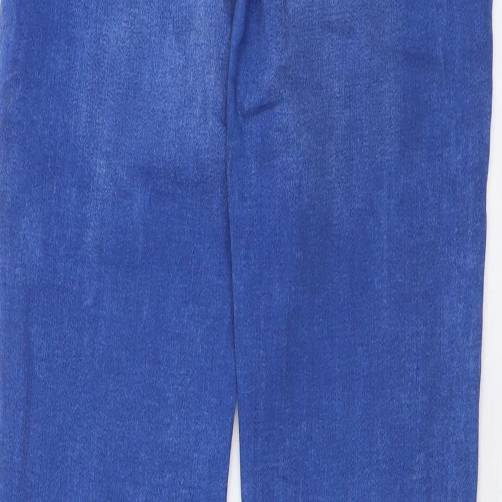 New Look Womens Blue  Cotton Skinny Jeans Size 8 L32 in Regular Button
