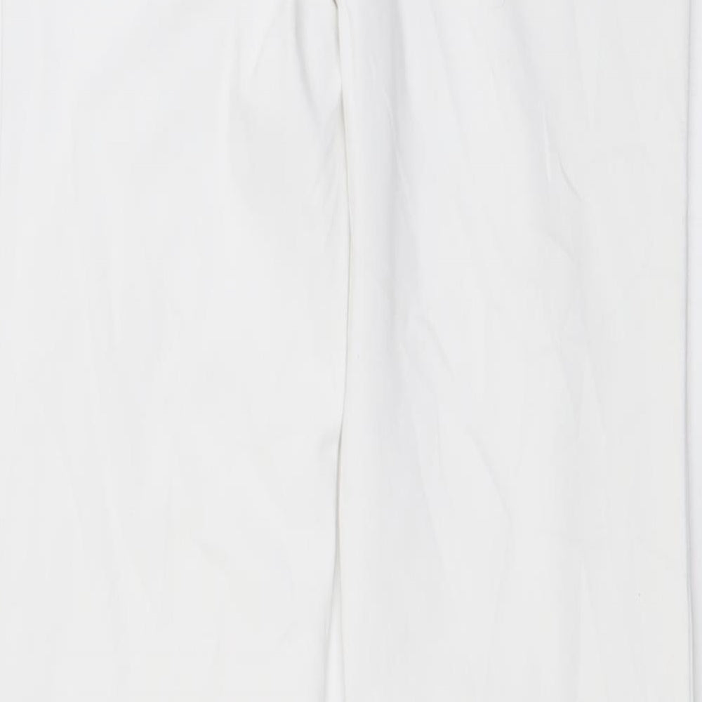 Per Una Womens White  Cotton Straight Jeans Size 8 L30 in Regular Button