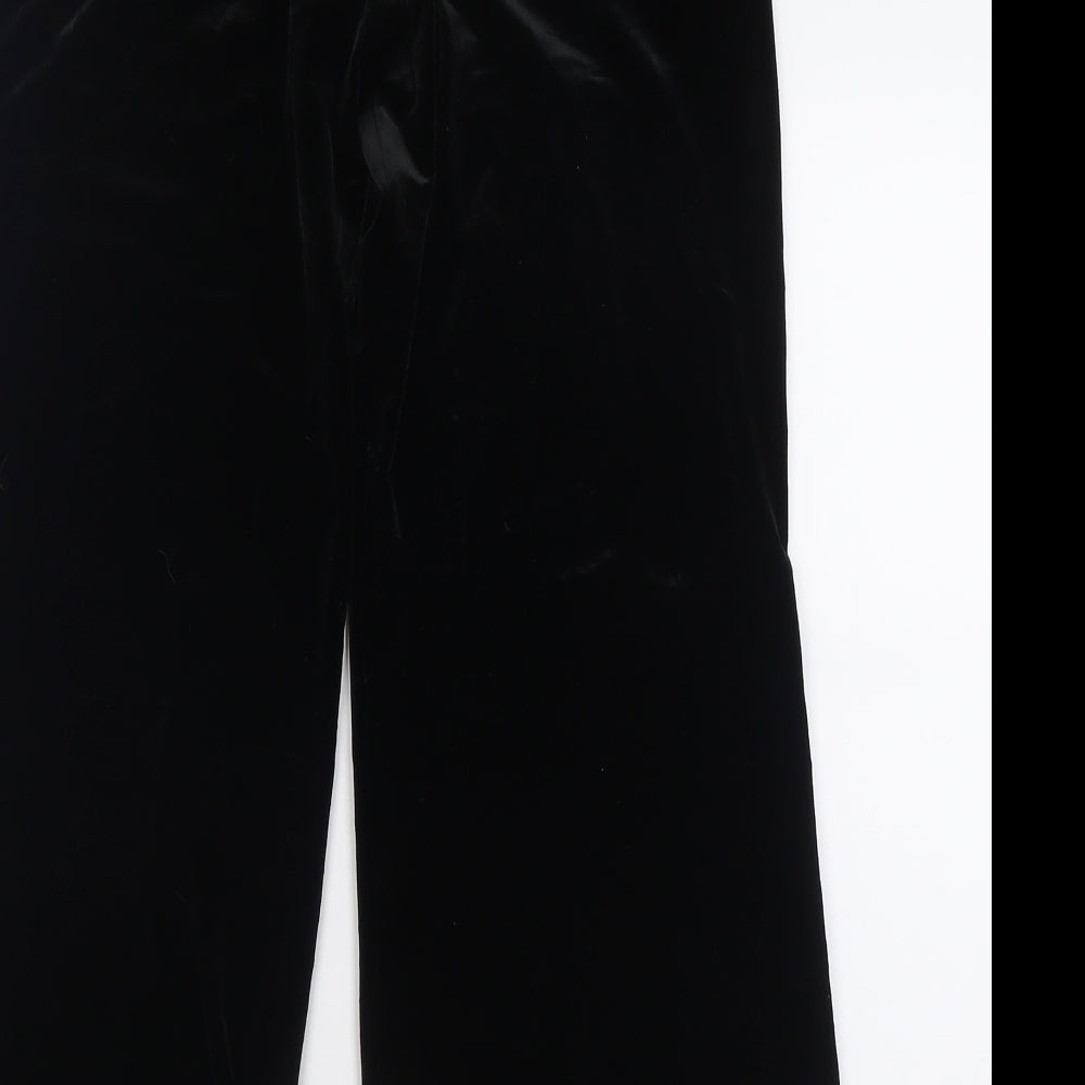 Marks and Spencer Womens Black  Polyester Trousers  Size 12 L29 in Regular