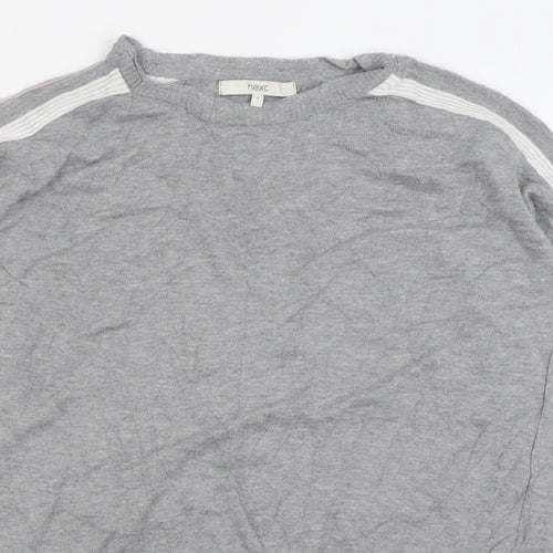 NEXT Womens Grey Crew Neck  Cotton Pullover Jumper Size 8
