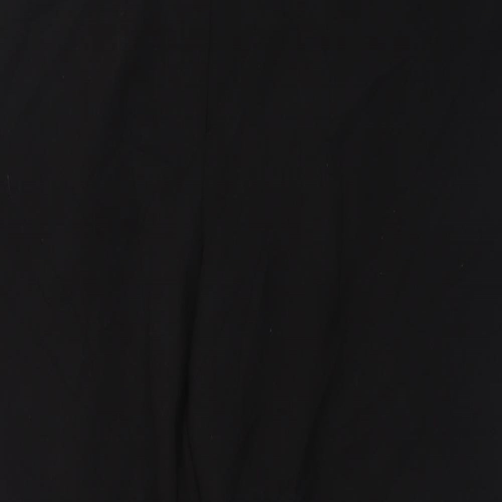 Debenhams Womens Black  Polyester Trousers  Size 16 L28 in Regular Hook & Eye