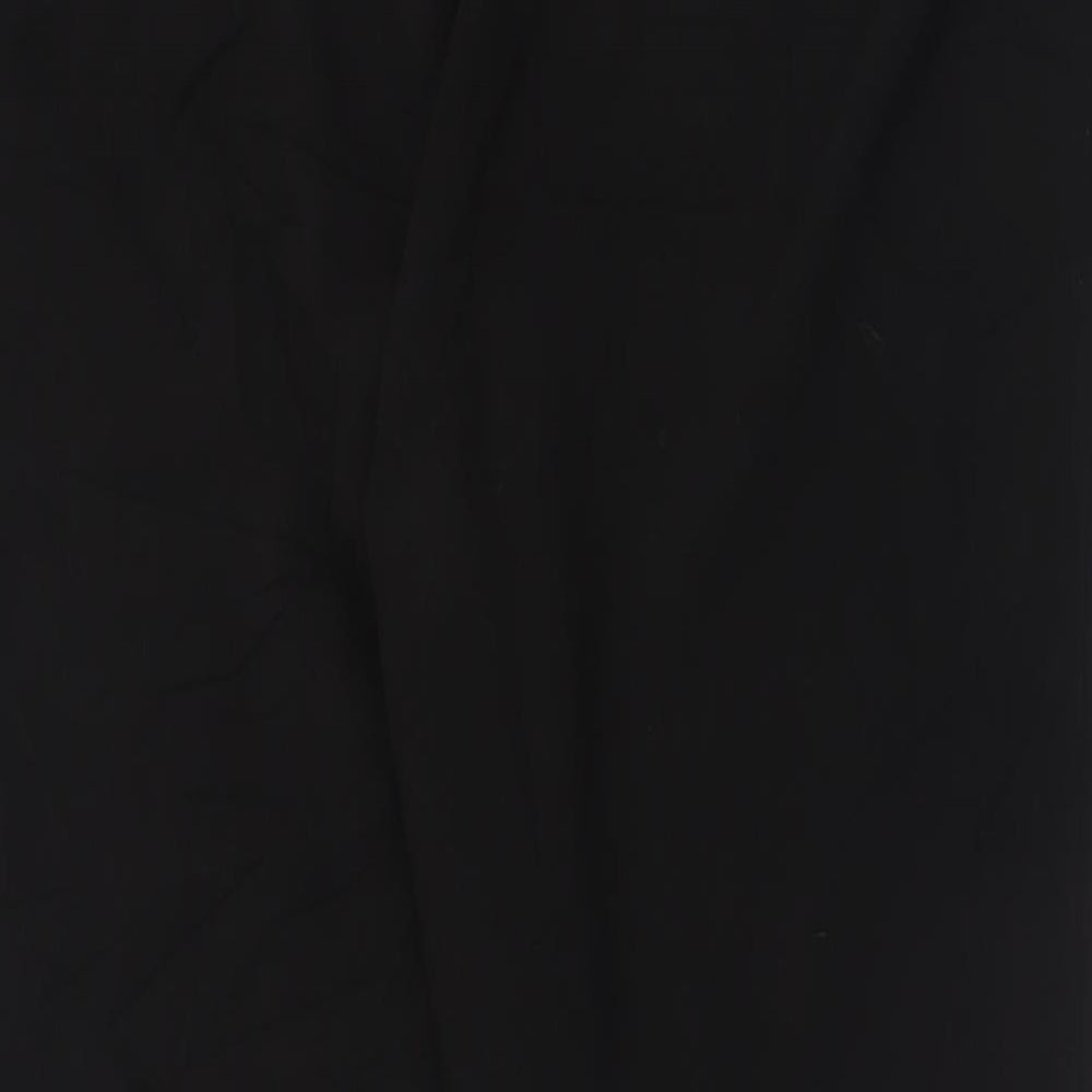 Debenhams Womens Black  Polyester Trousers  Size 16 L28 in Regular Hook & Eye