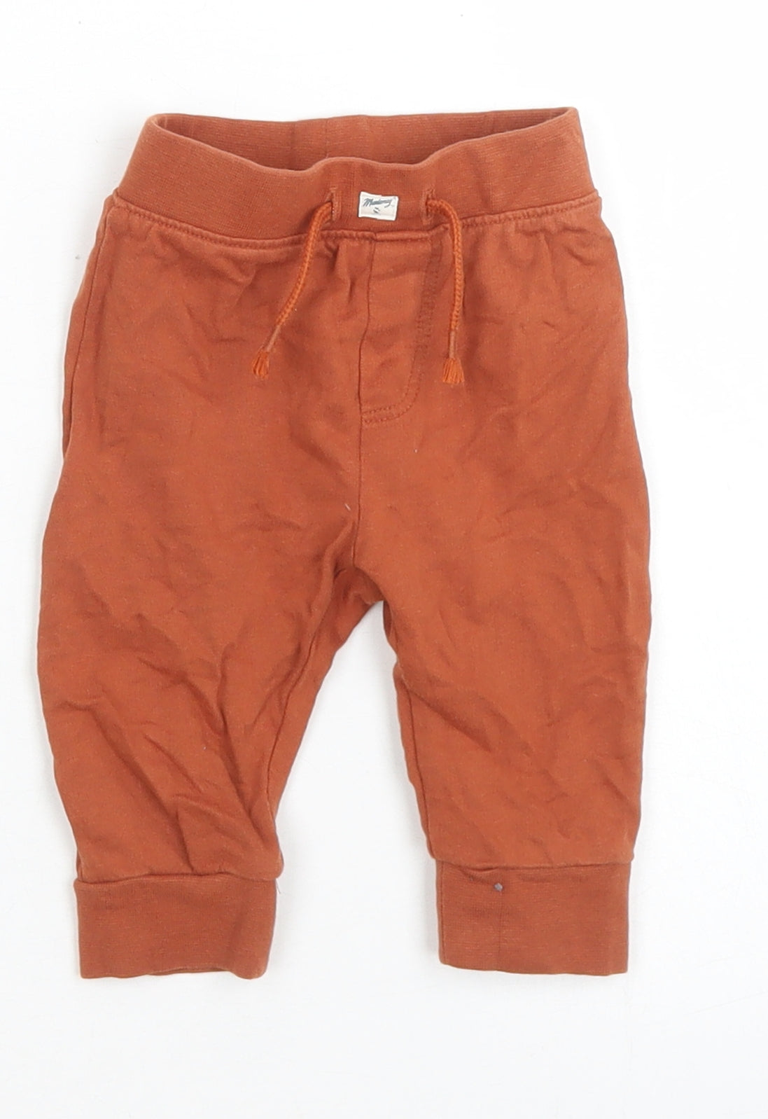 Mantaray Boys Brown  Cotton Jogger Trousers Size 3-6 Months  Drawstring
