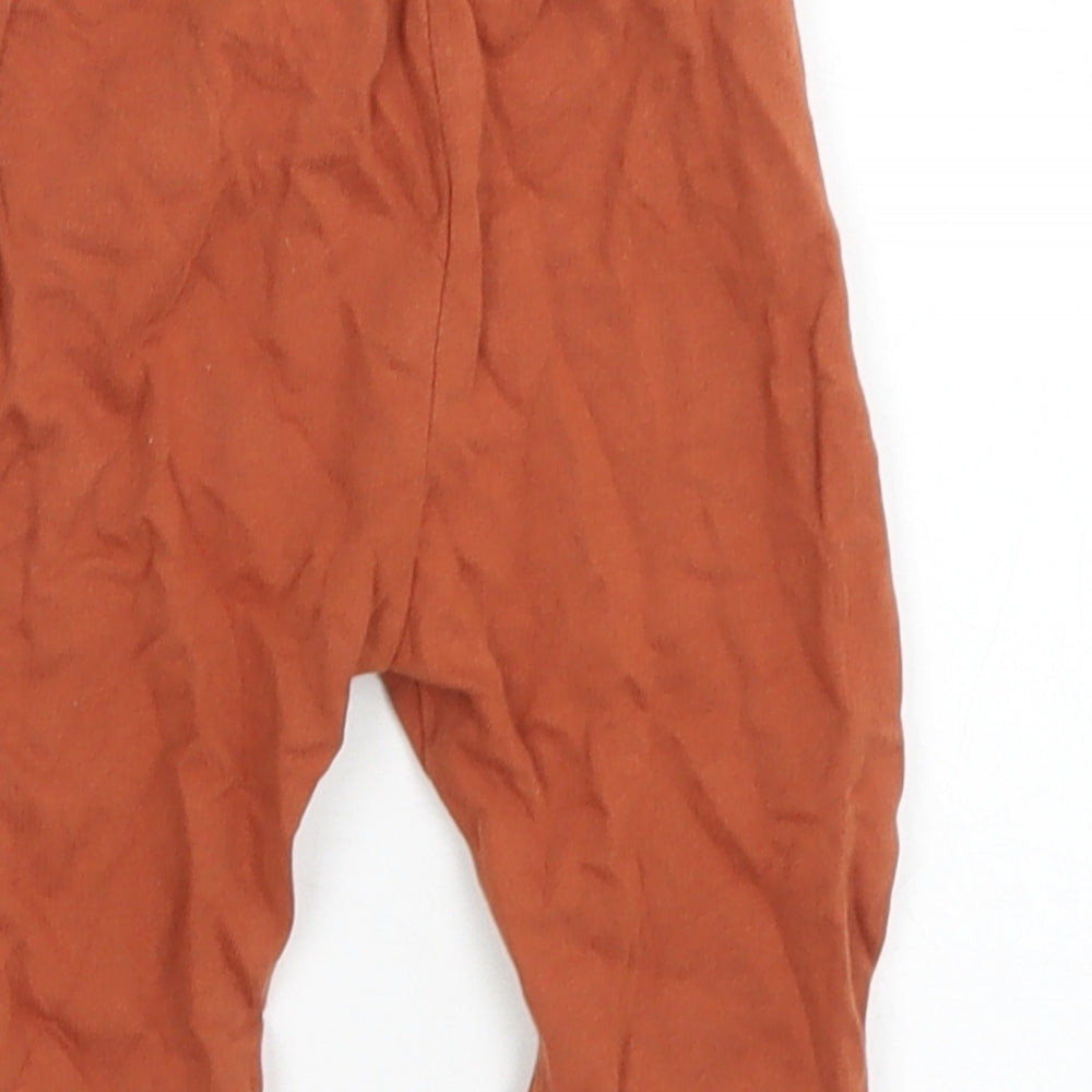 Mantaray Boys Brown  Cotton Jogger Trousers Size 3-6 Months  Drawstring