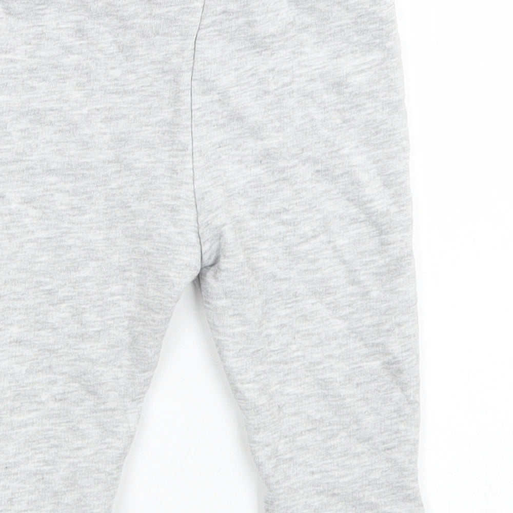 F&F Boys Grey  Cotton Jogger Trousers Size 3-6 Months  Drawstring