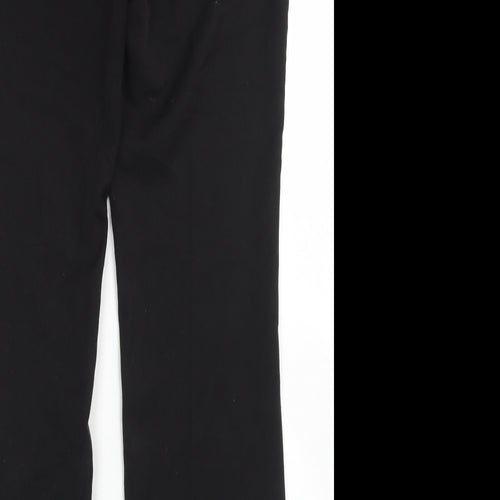 F&F Womens Black  Polyester Dress Pants Trousers Size 12 L30 in Regular Hook & Eye