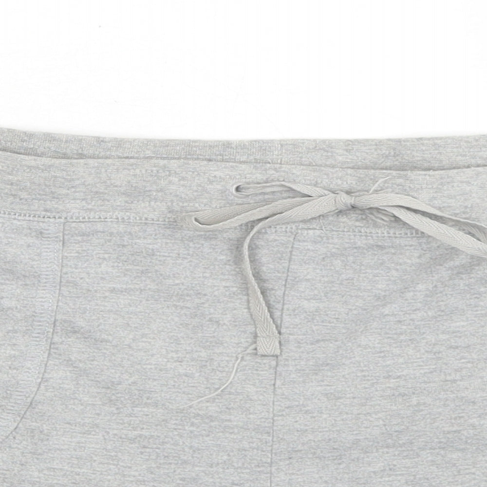 Papaya Womens Grey  Polyester Sweat Shorts Size 16 L3 in Regular Drawstring