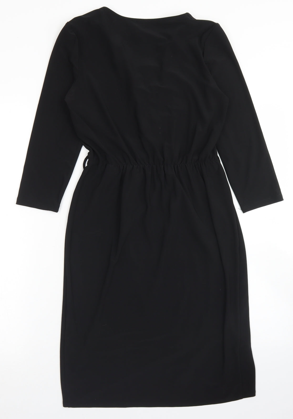 River Island Womens Black  Polyester Pencil Dress  Size 10  V-Neck  - Corset front