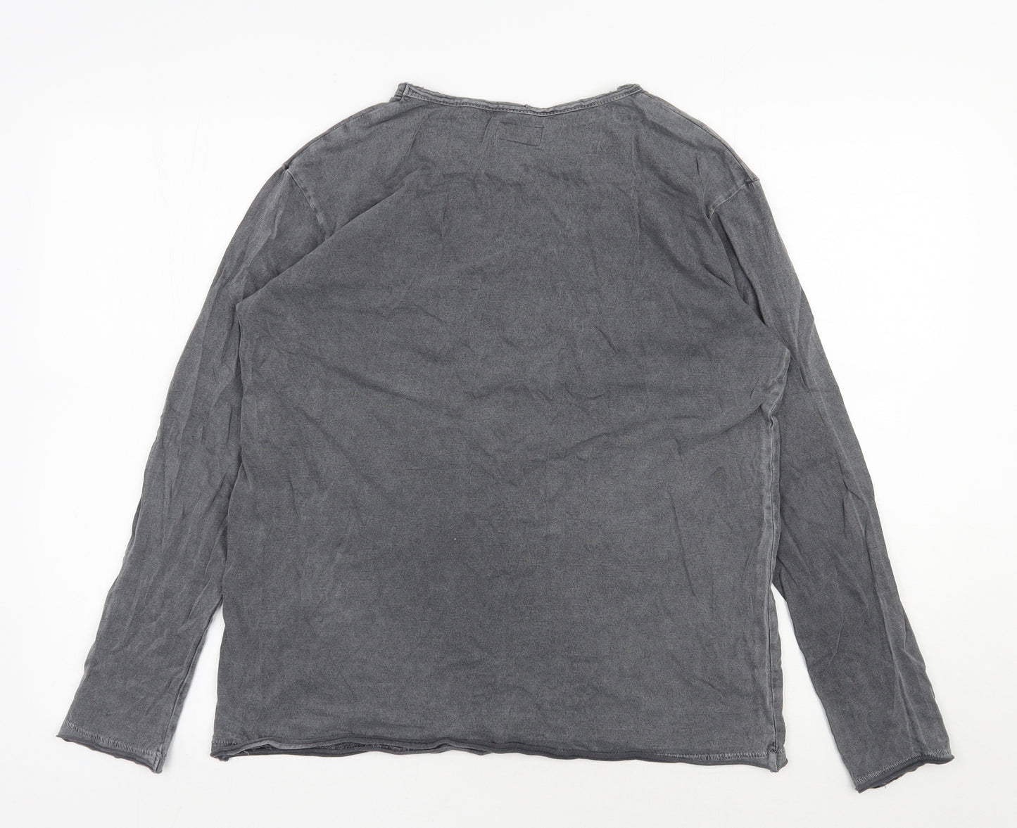 Kids Collestion Boys Grey  Cotton Basic T-Shirt Size 13-14 Years Round Neck Pullover