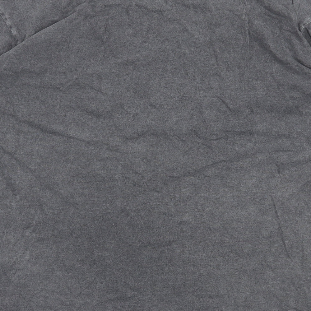 Kids Collestion Boys Grey  Cotton Basic T-Shirt Size 13-14 Years Round Neck Pullover