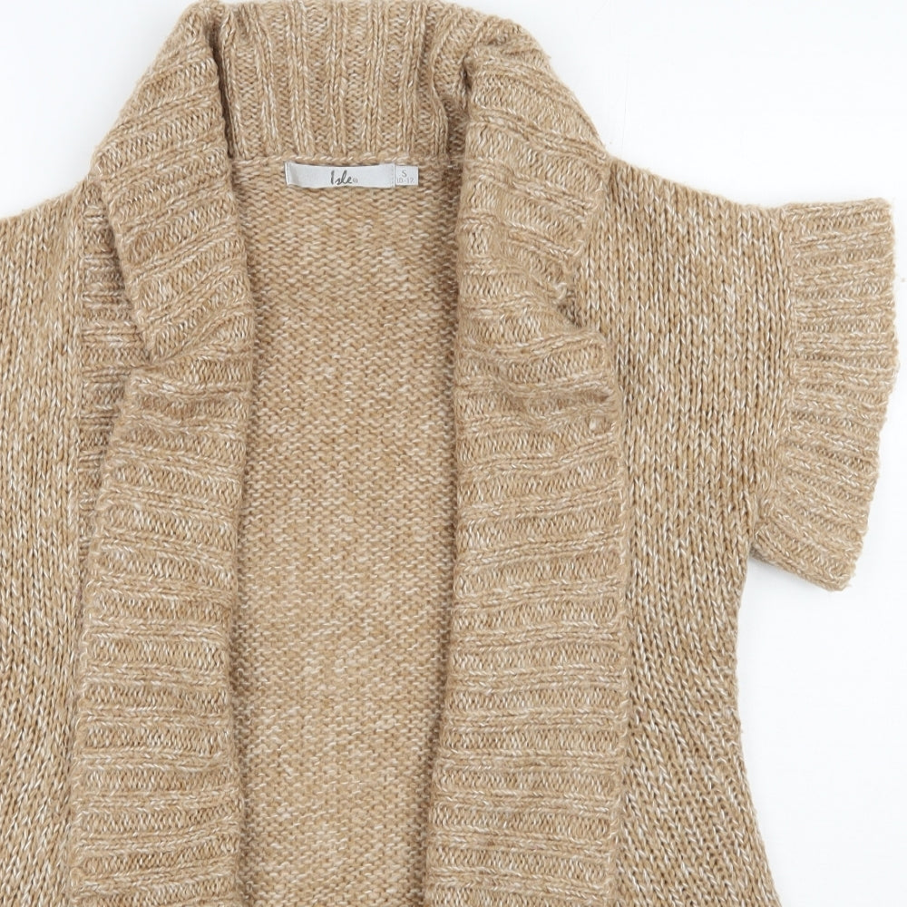Isle Womens Brown V-Neck  Acrylic Cardigan Jumper Size 10