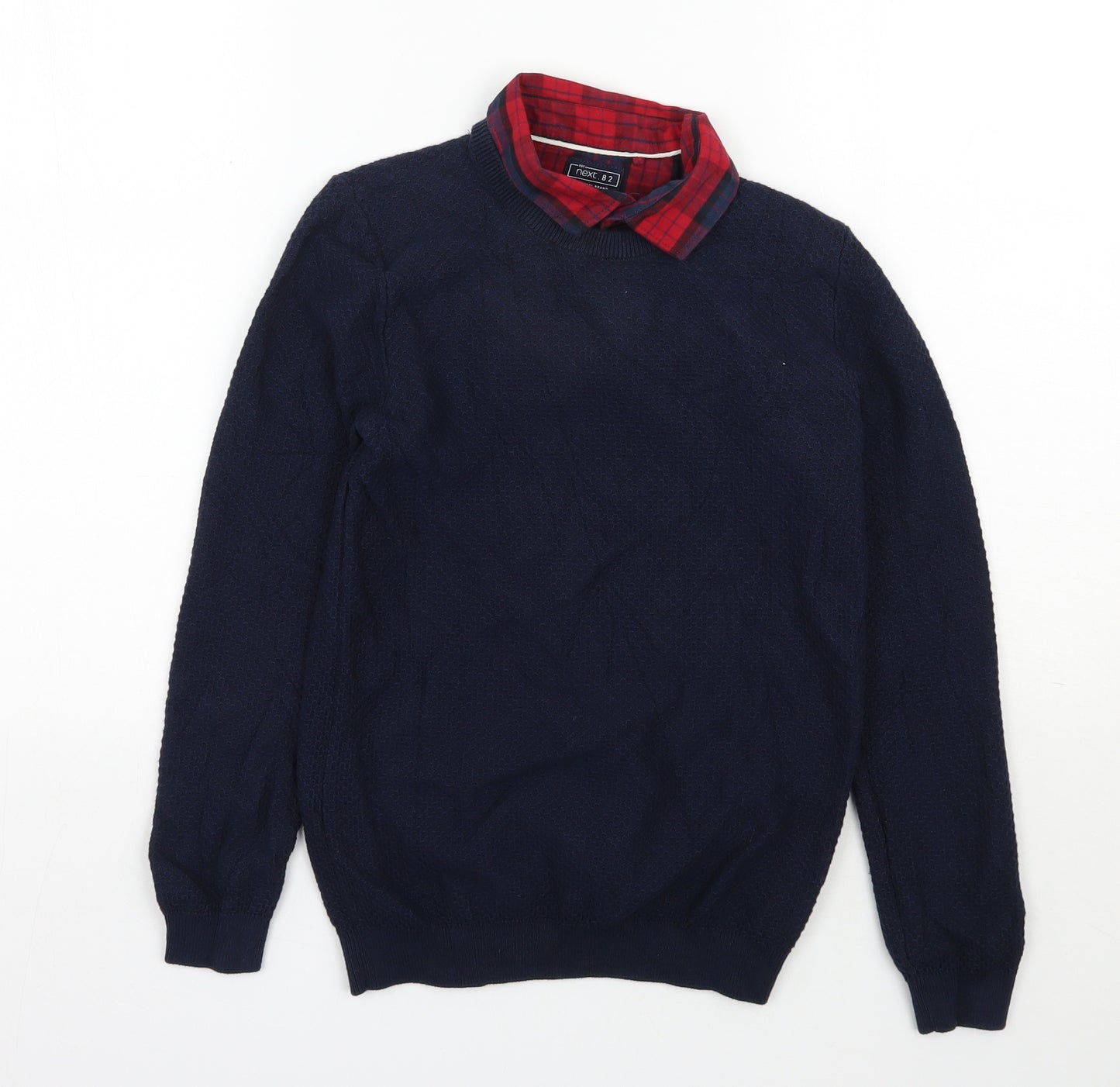 NEXT Boys Blue Collared  Cotton Pullover Jumper Size 11 Years  Pullover