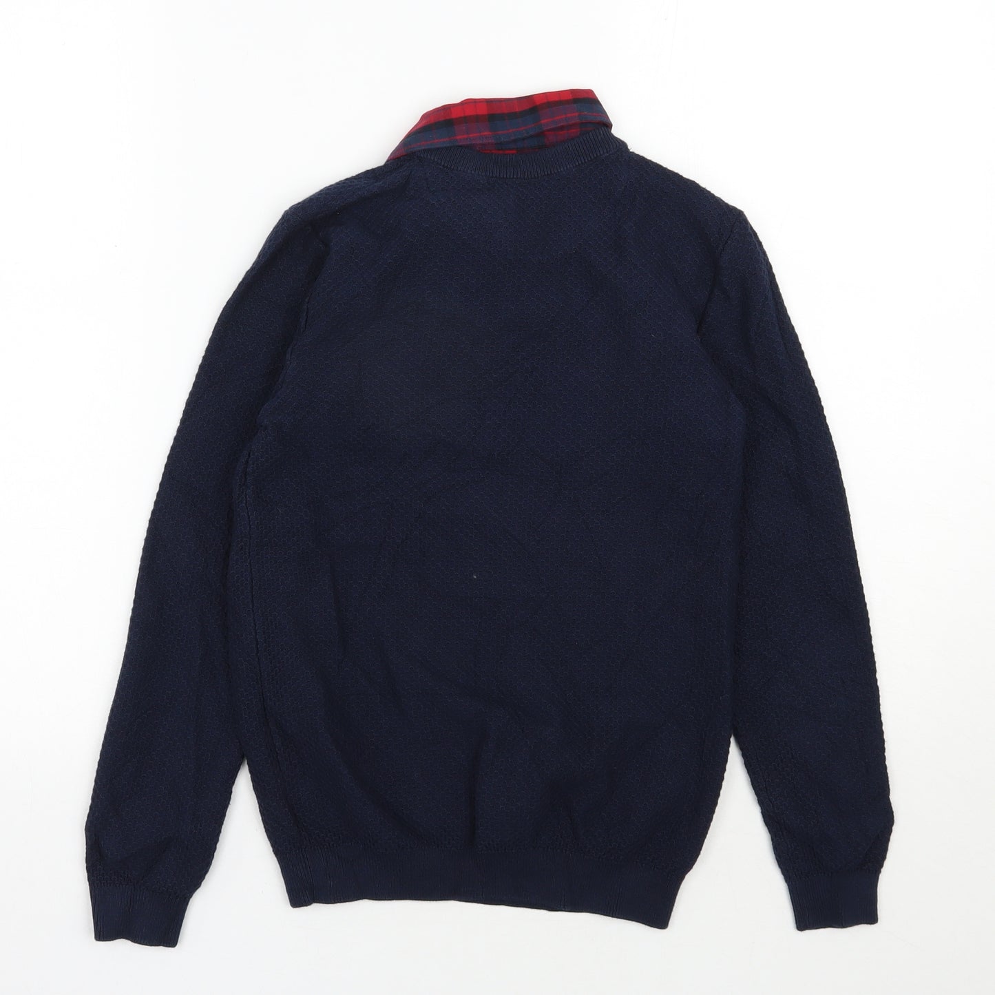 NEXT Boys Blue Collared  Cotton Pullover Jumper Size 11 Years  Pullover
