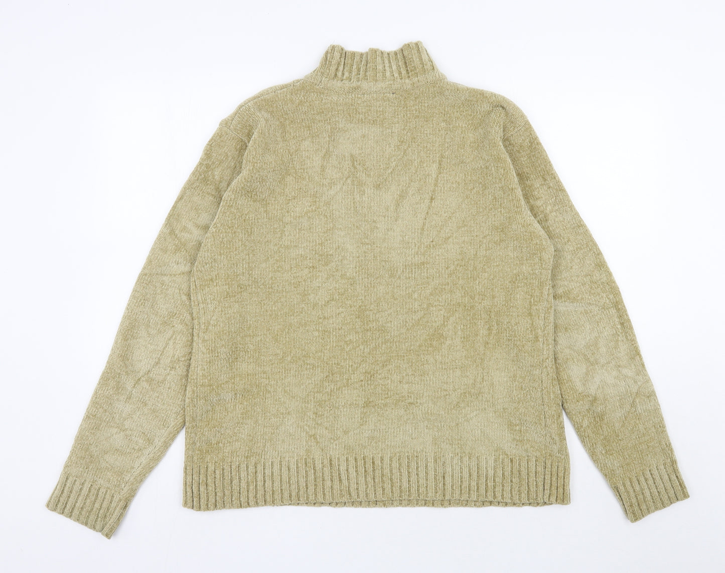 River Island Mens Beige High Neck  Acrylic Pullover Jumper Size M
