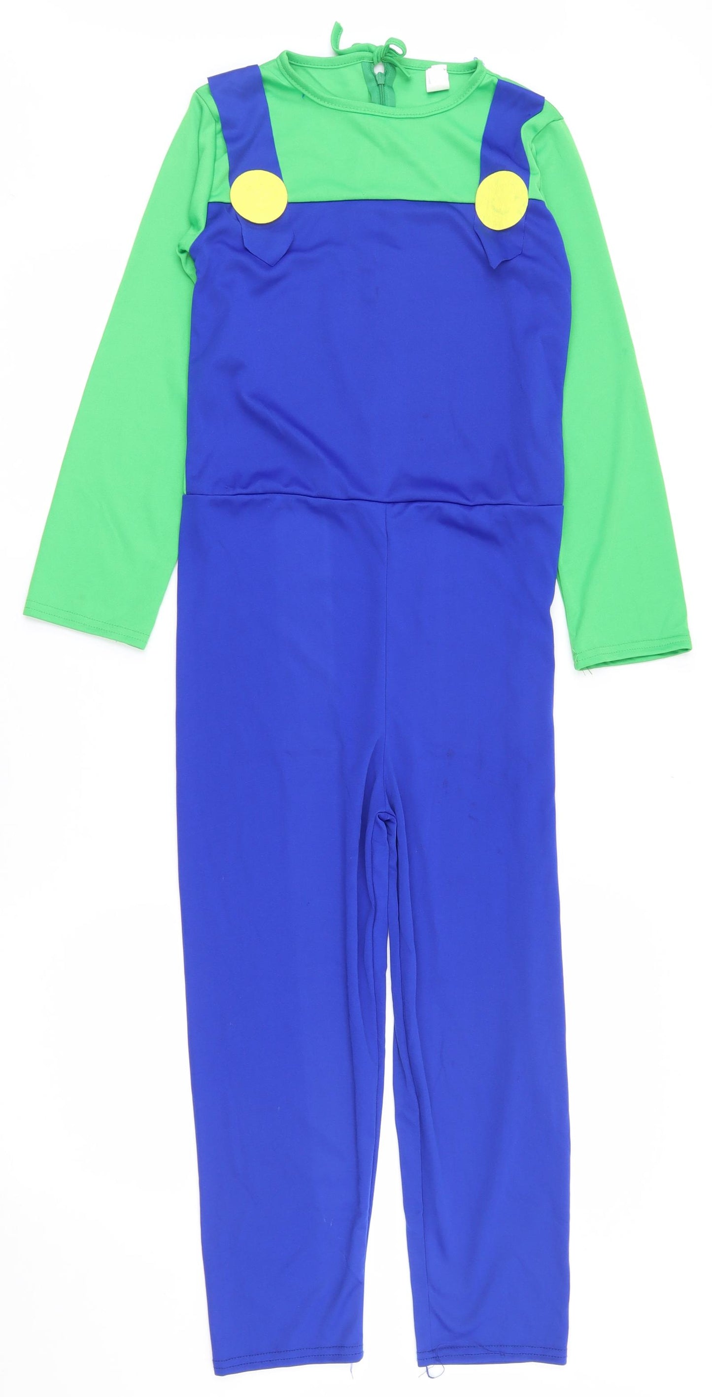 Preworn Boys Multicoloured  100% Polyester  One Piece Size L  Zip - Luigi Costume