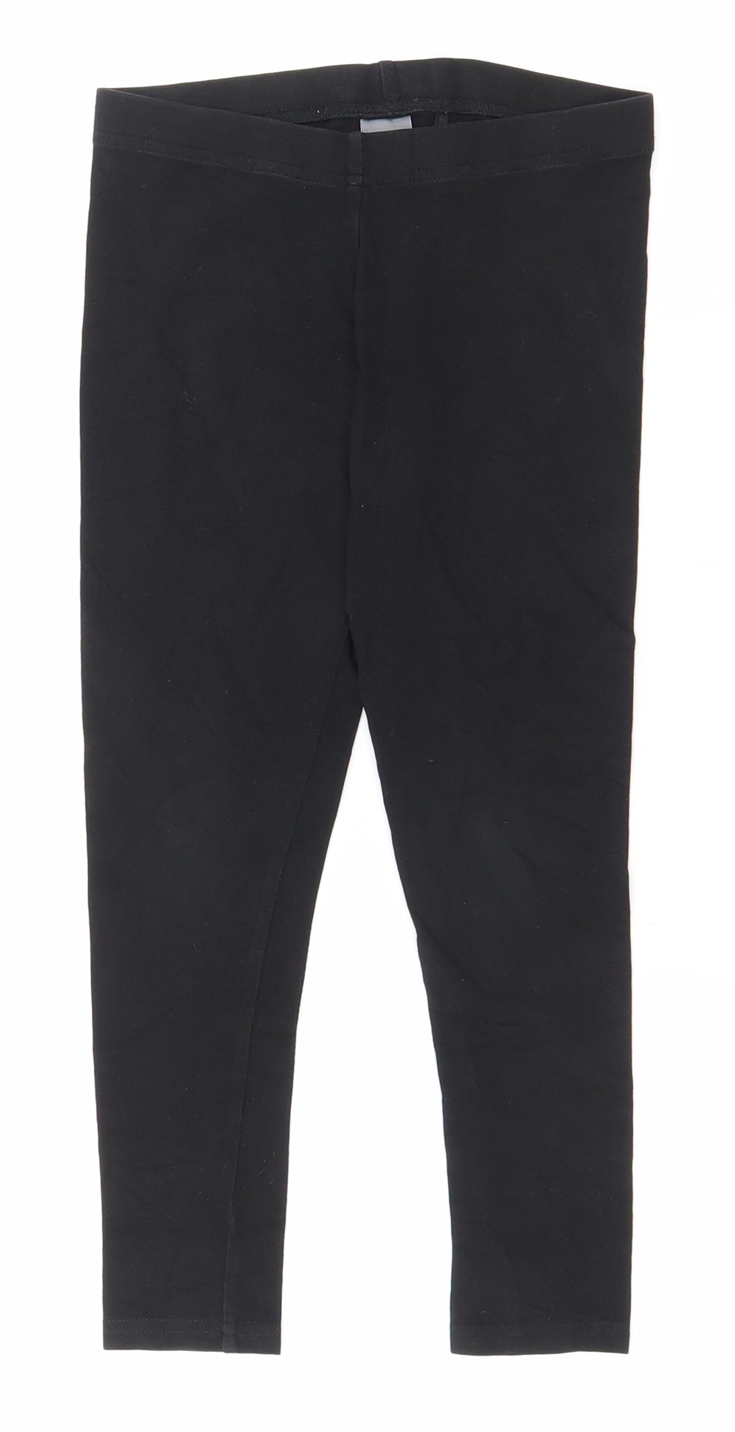 NEXT Girls Black  Cotton Jogger Trousers Size 8 Years  Regular Pullover - Leggings