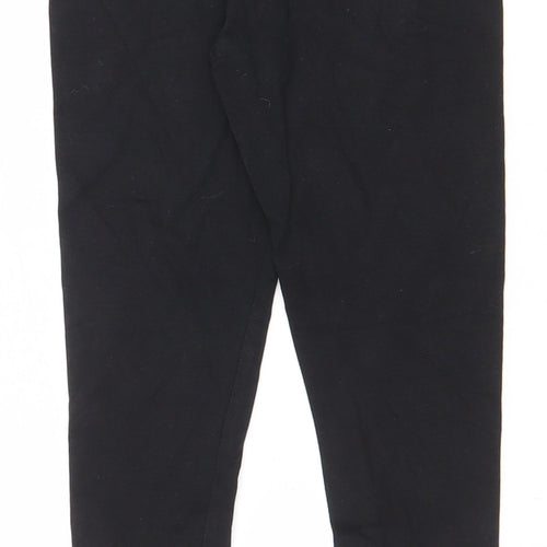 NEXT Girls Black  Cotton Jogger Trousers Size 8 Years  Regular Pullover - Leggings