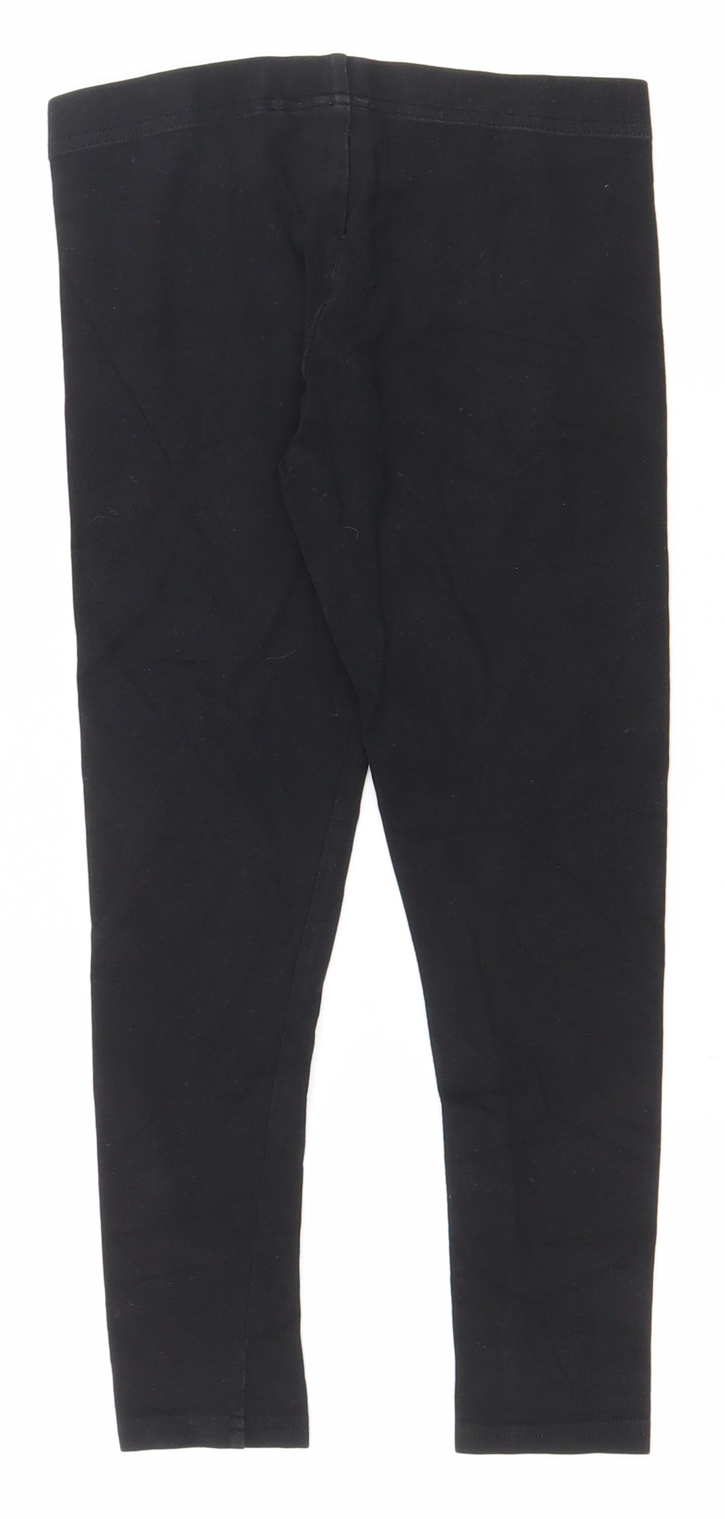 NEXT Girls Black  Cotton Jogger Trousers Size 8 Years  Regular Pullover - Leggings
