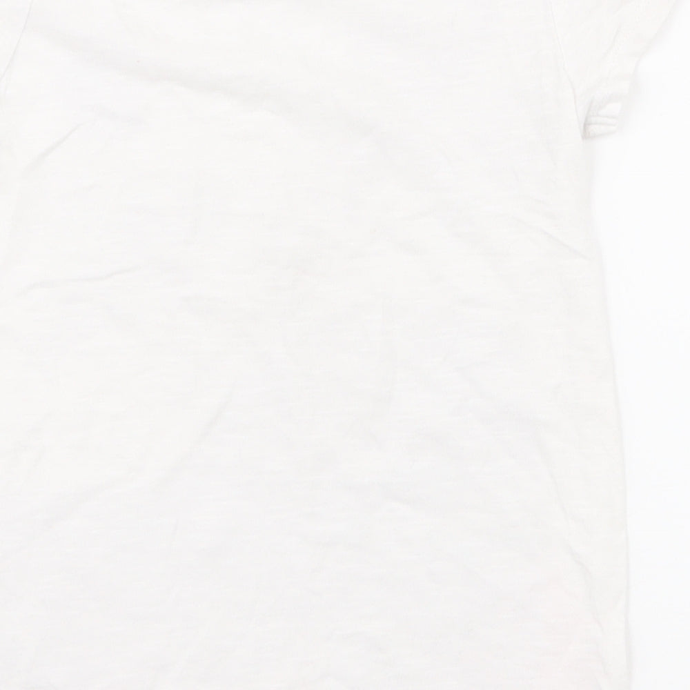 NEXT Girls White  100% Cotton Pullover T-Shirt Size 6 Years Round Neck Pullover