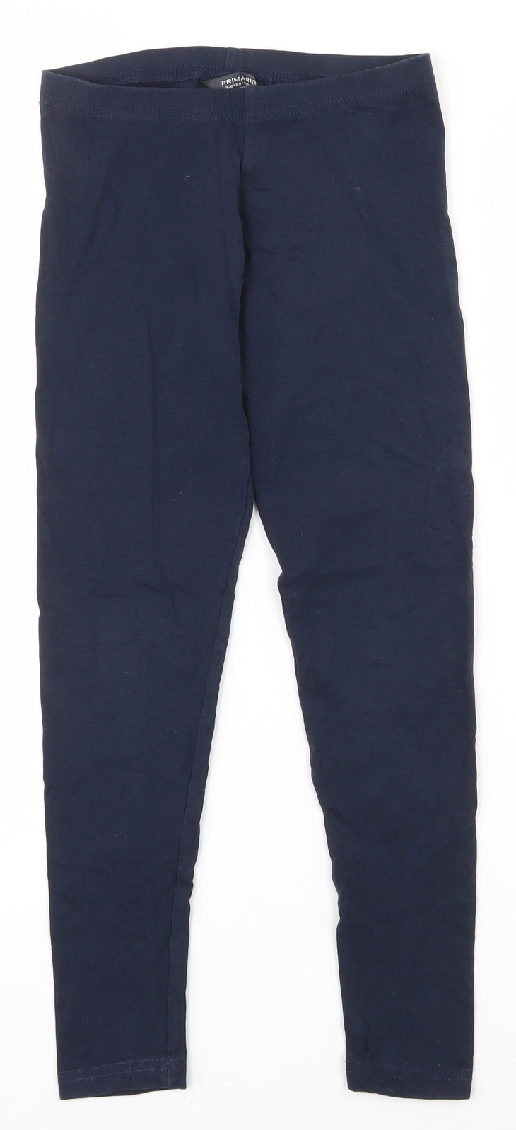 Primark Girls Blue  Cotton Jogger Trousers Size 7-8 Years  Regular Pullover - Leggings