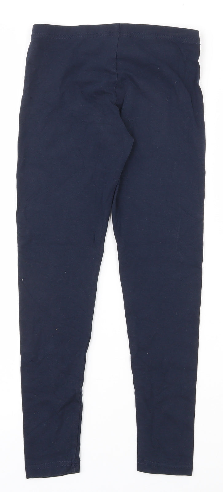 Primark Girls Blue  Cotton Jogger Trousers Size 7-8 Years  Regular Pullover - Leggings