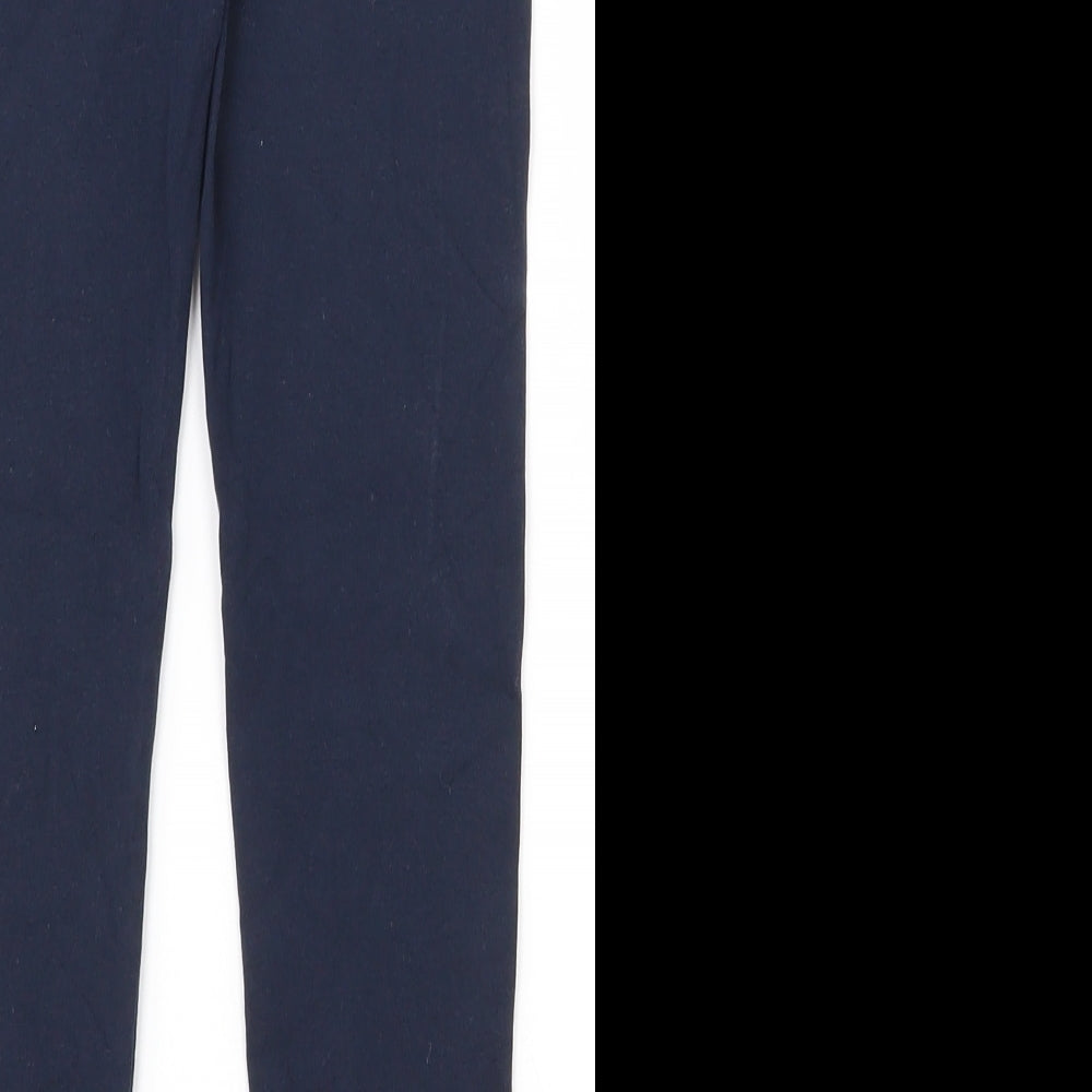 Primark Girls Blue  Cotton Jogger Trousers Size 7-8 Years  Regular Pullover - Leggings