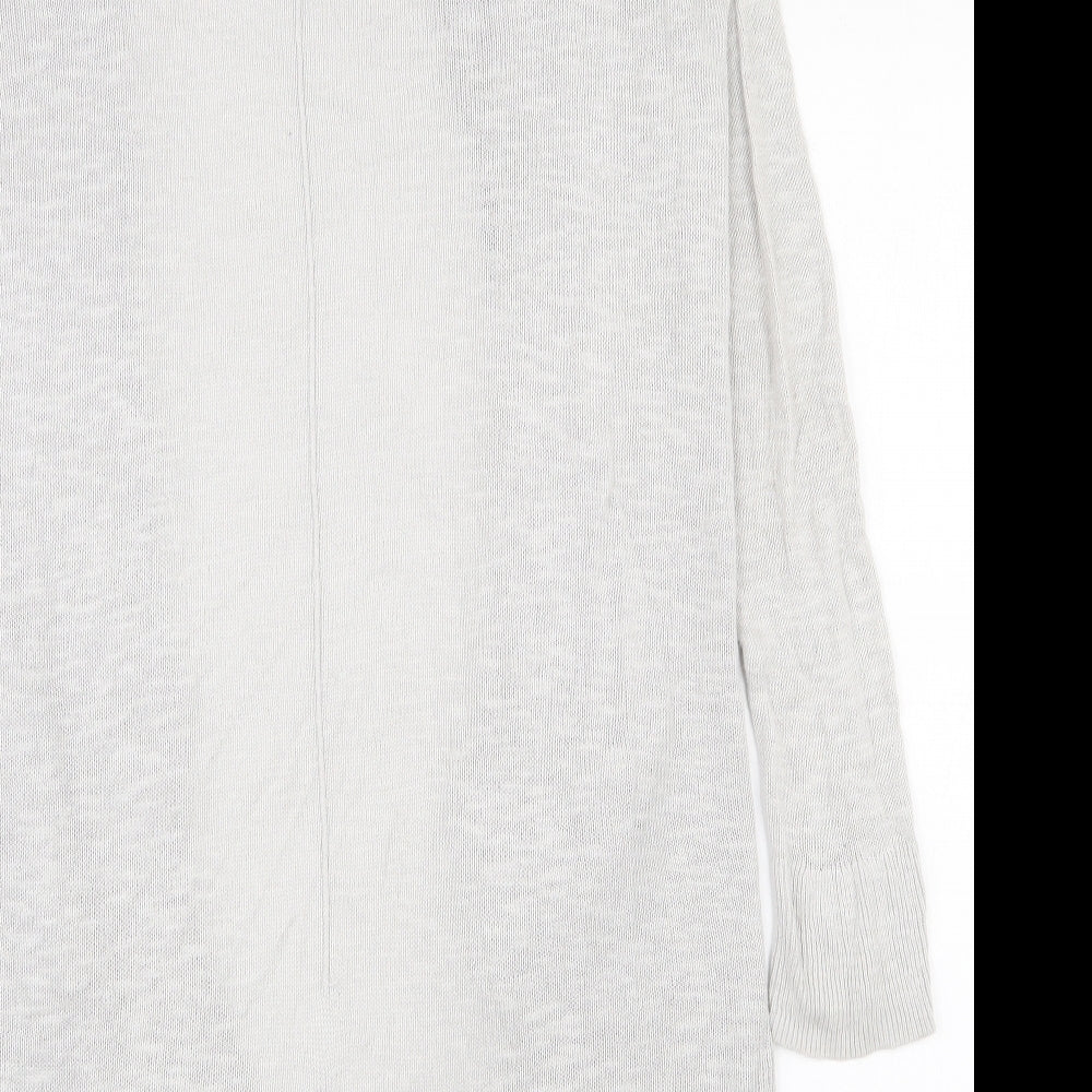 Gap Womens Grey V-Neck  Polyester Cardigan Jumper Size S