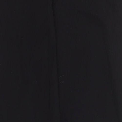 Pinns Womens Black  Viscose Capri Trousers Size 12 L27 in Regular