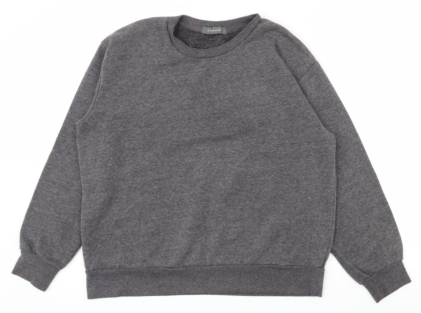 Primark Womens Grey  Polyester Pullover Sweatshirt Size 10  Pullover - 10-12