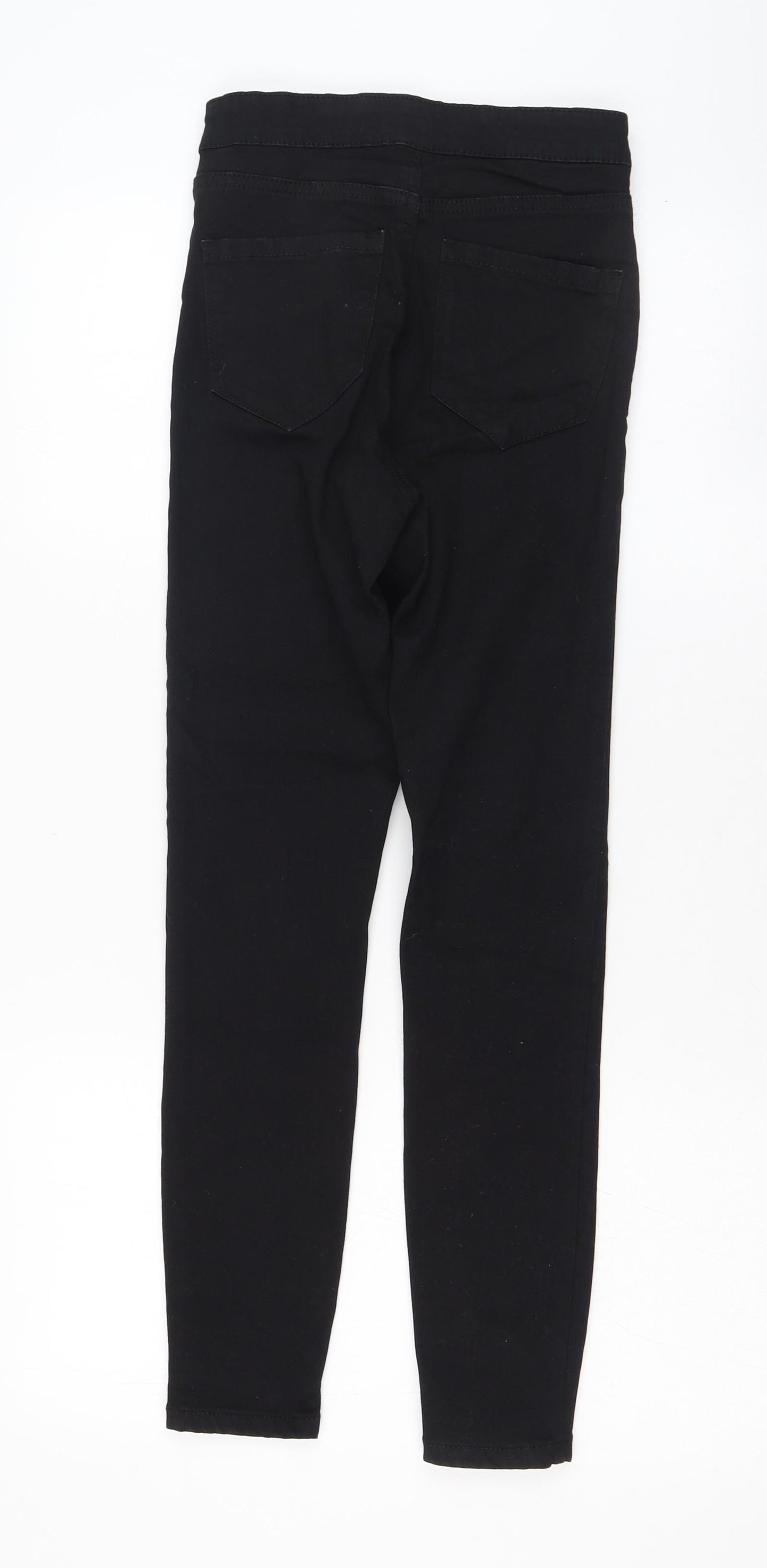 Primark Womens Black  Cotton Skinny Jeans Size 6 L28 in Regular Zip