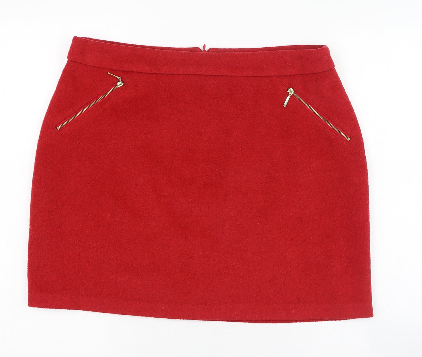 George Womens Red  Polyester Straight & Pencil Skirt Size 14   Zip