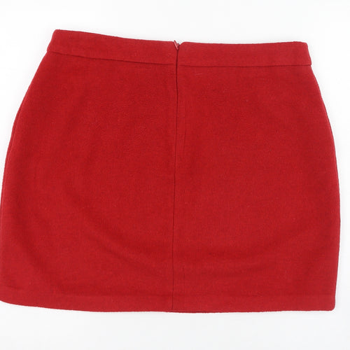 George Womens Red  Polyester Straight & Pencil Skirt Size 14   Zip