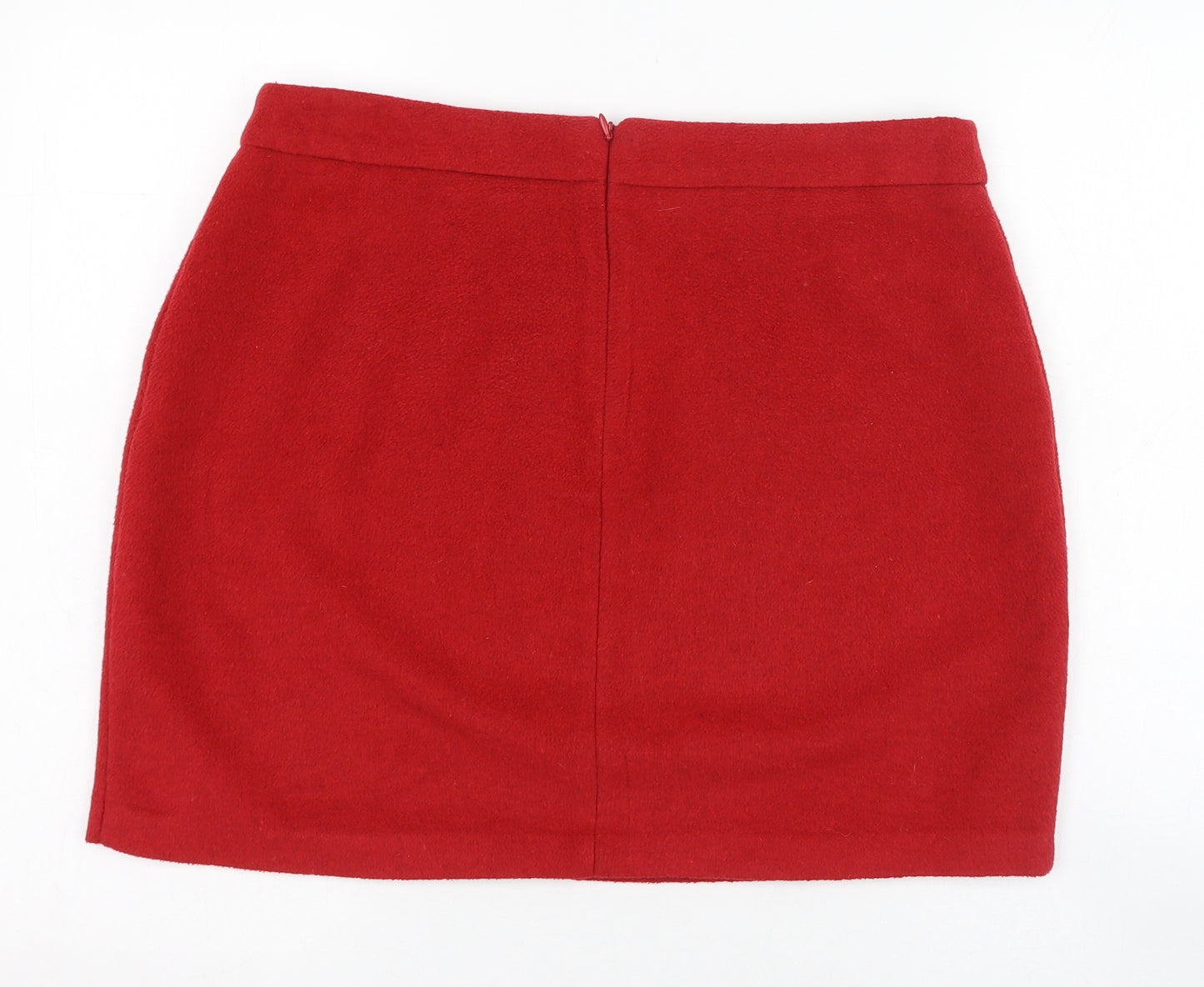 George Womens Red  Polyester Straight & Pencil Skirt Size 14   Zip