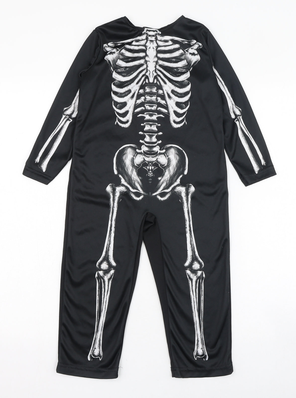 Morrisons Boys Black  Polyester  One Piece Size 3-4 Years  Hook & Loop - Sketeton, Fancy dress, Halloween, Costume
