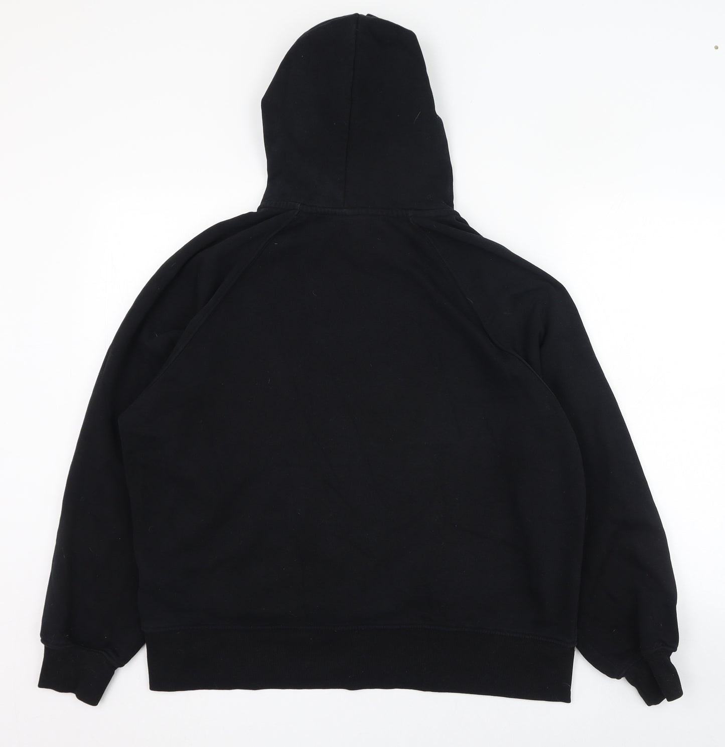 H&M Womens Black  Cotton Pullover Hoodie Size 6  Pullover
