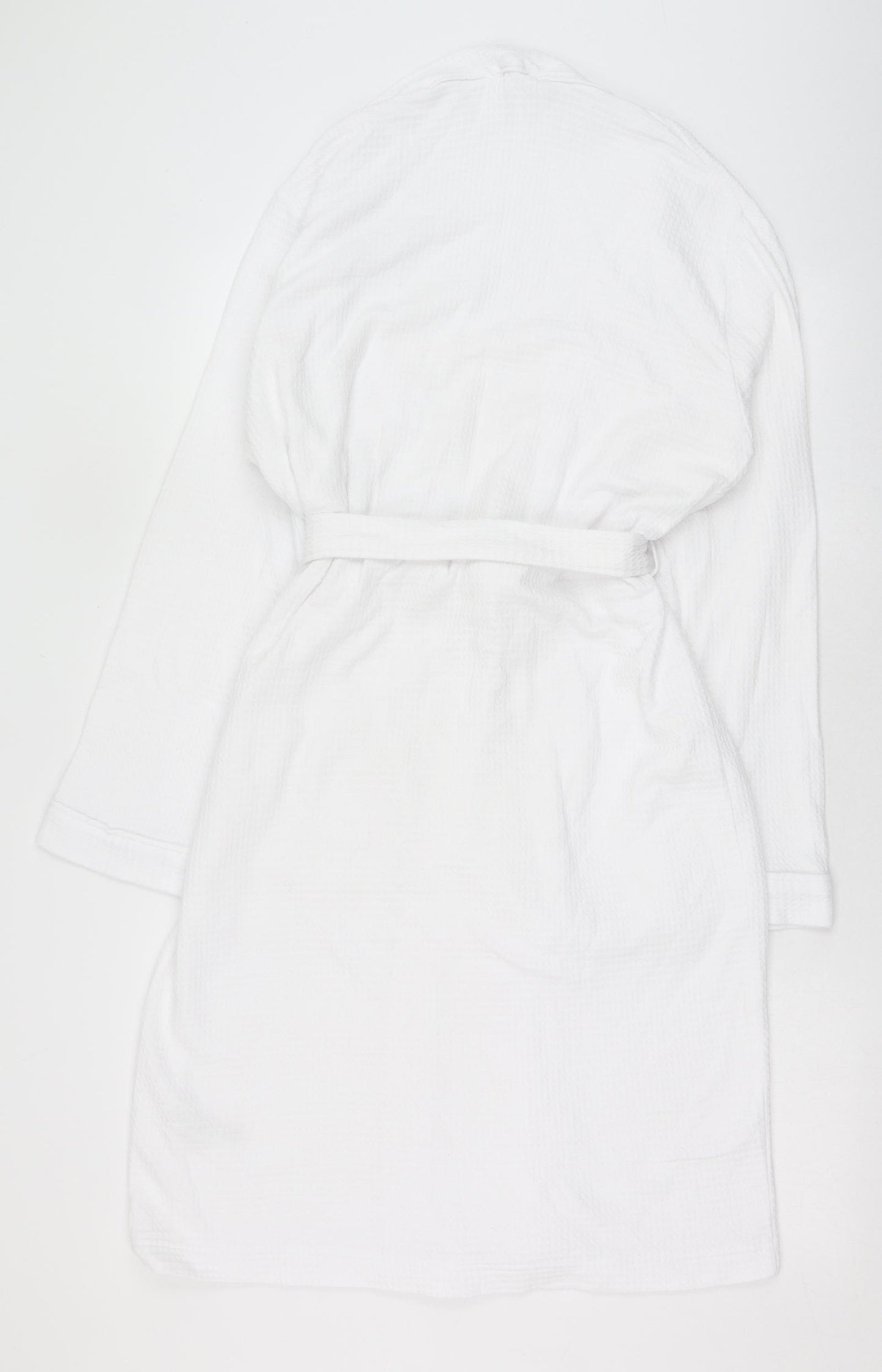 Marks and Spencer Womens White  Cotton  Gown Size 8  Tie