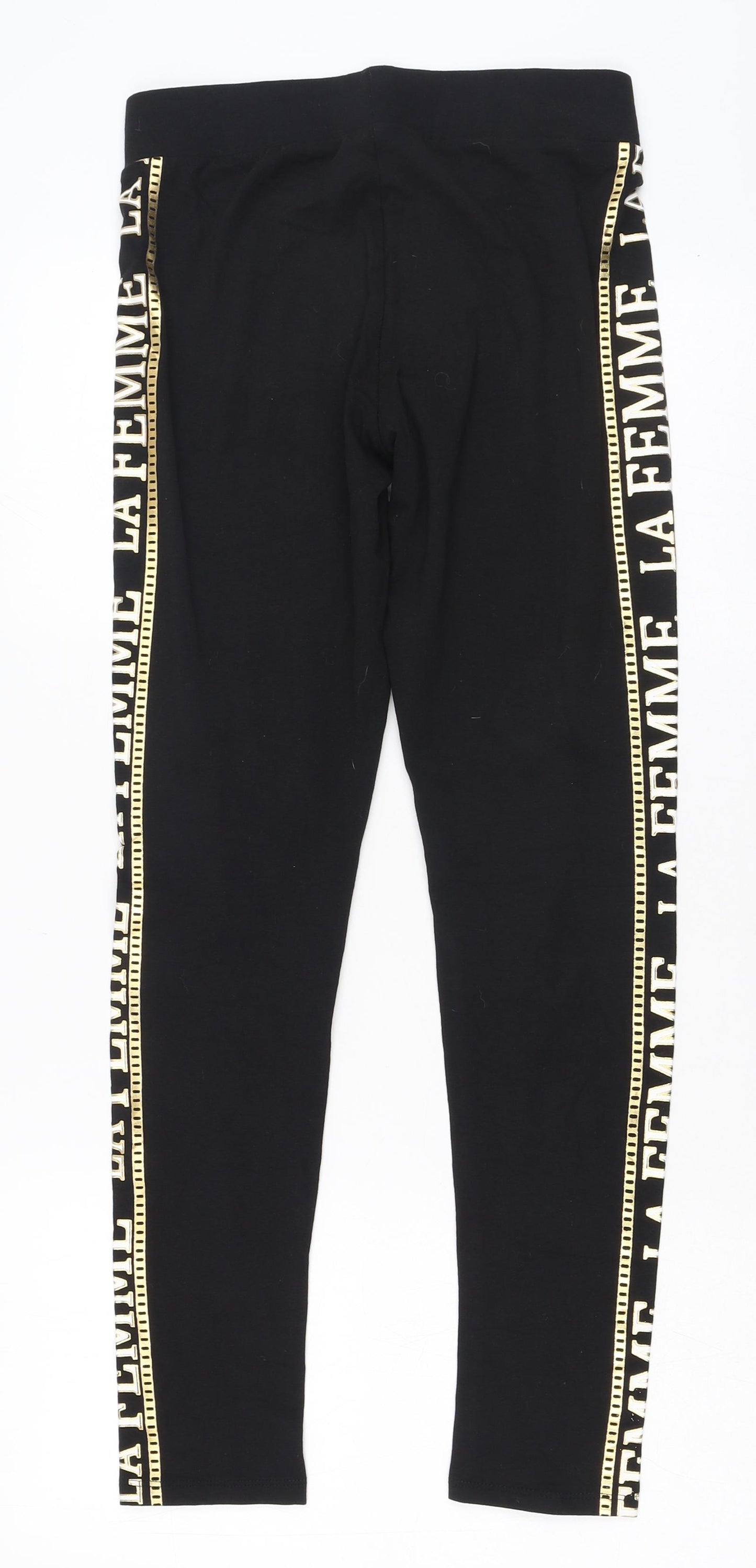 Pep&co Womens Black  Cotton Jogger Leggings Size 12 L26 in