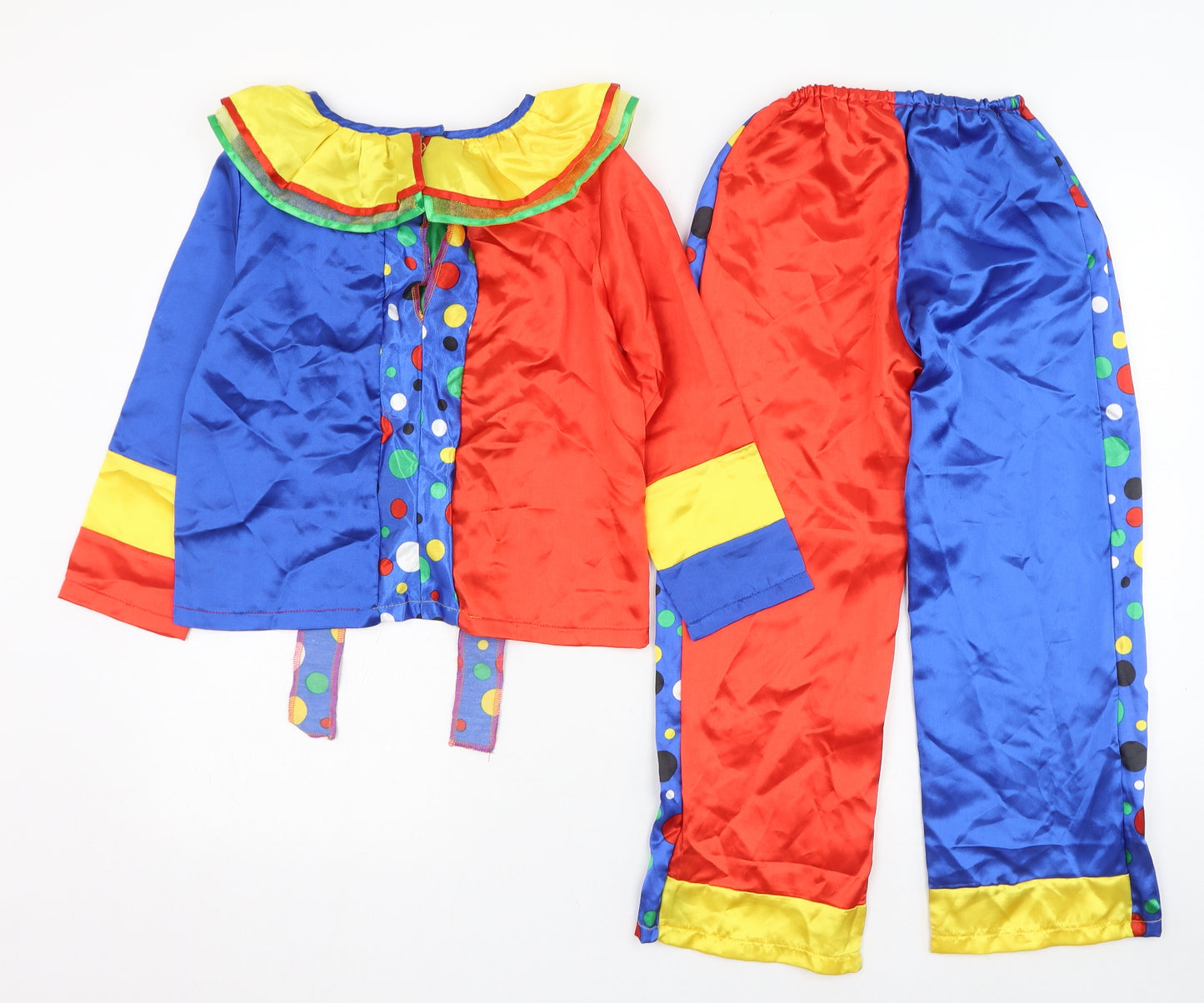Preworn Boys Multicoloured  Polyester  Pyjama Set Size S  Hook & Loop - Clown, Halloween, Fancy dress, Costume