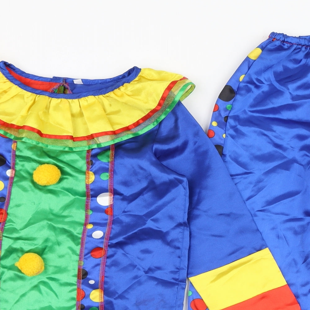Preworn Boys Multicoloured  Polyester  Pyjama Set Size S  Hook & Loop - Clown, Halloween, Fancy dress, Costume