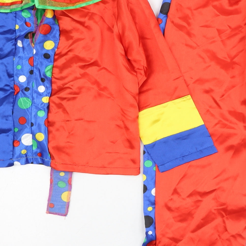 Preworn Boys Multicoloured  Polyester  Pyjama Set Size S  Hook & Loop - Clown, Halloween, Fancy dress, Costume