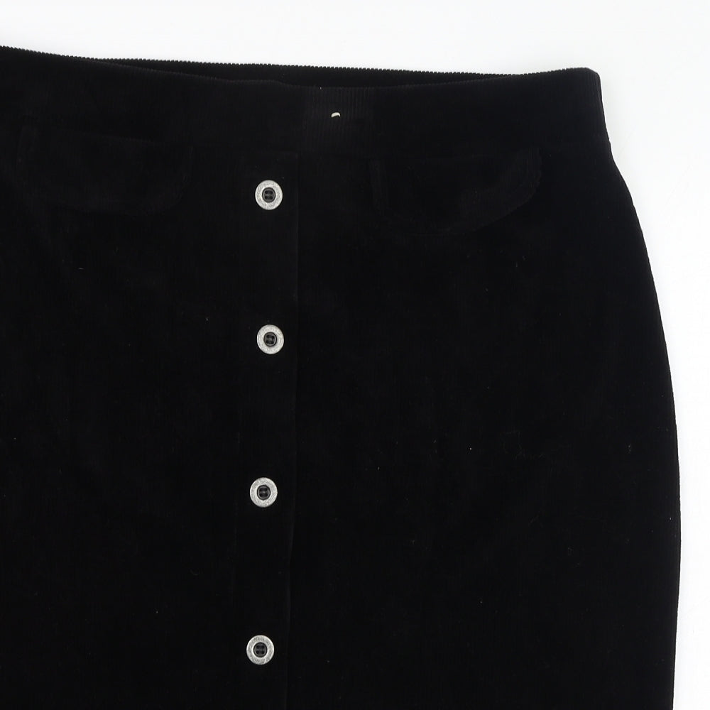 TU Womens Black  Cotton Straight & Pencil Skirt Size 18